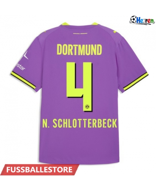 Günstige Borussia Dortmund Nico Schlotterbeck #4 3rd trikot 2026-27 Kurzarm